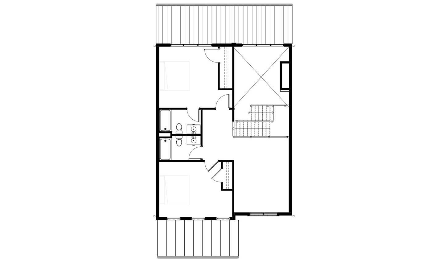 Floor plan of the 4 bedroom upper level floor plan